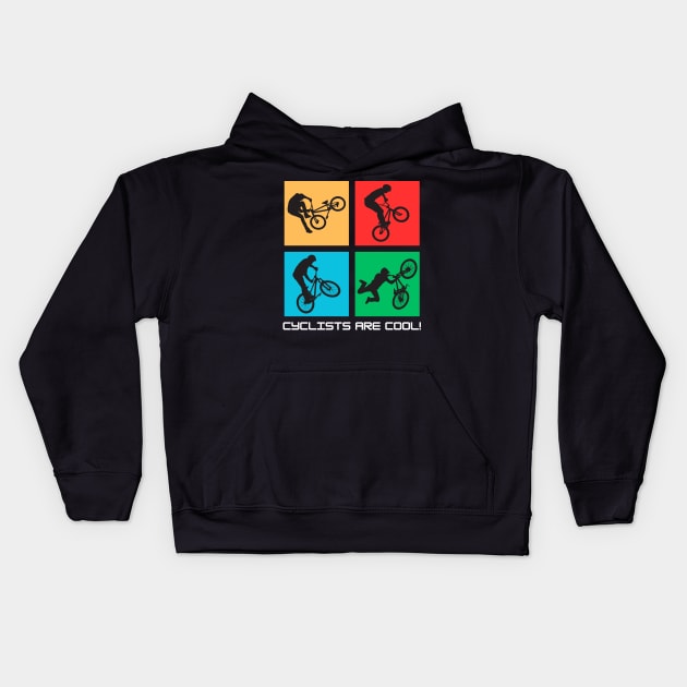 Cyclists are cool! Kids Hoodie by Graphica01